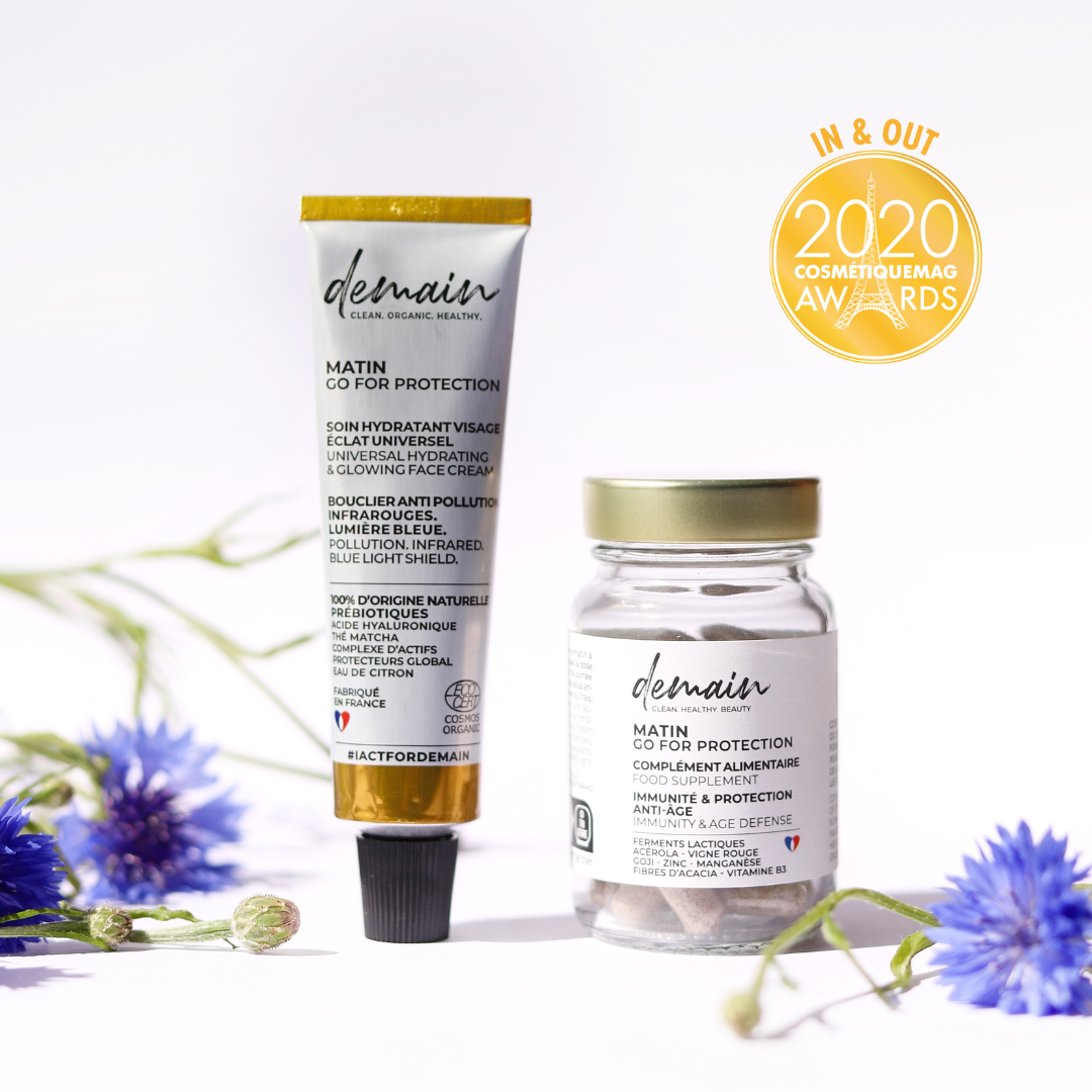 Le soin hydratant Go For Protection et le complément alimentaire Go For Protection ont reçu le prix Cosmetic Mag des meilleurs produits In&Out 2020.